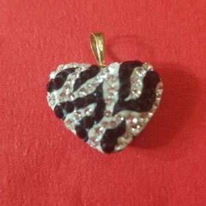 Heart shaped crystal pedant